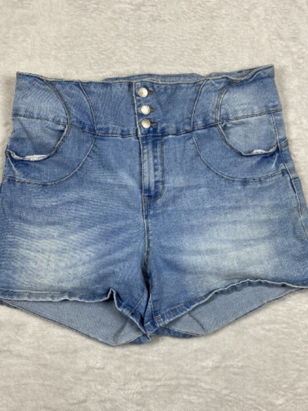 Wax Jean Butt I Love You Dark Wash Cuffed Denim Jean Shorts Size 2XL